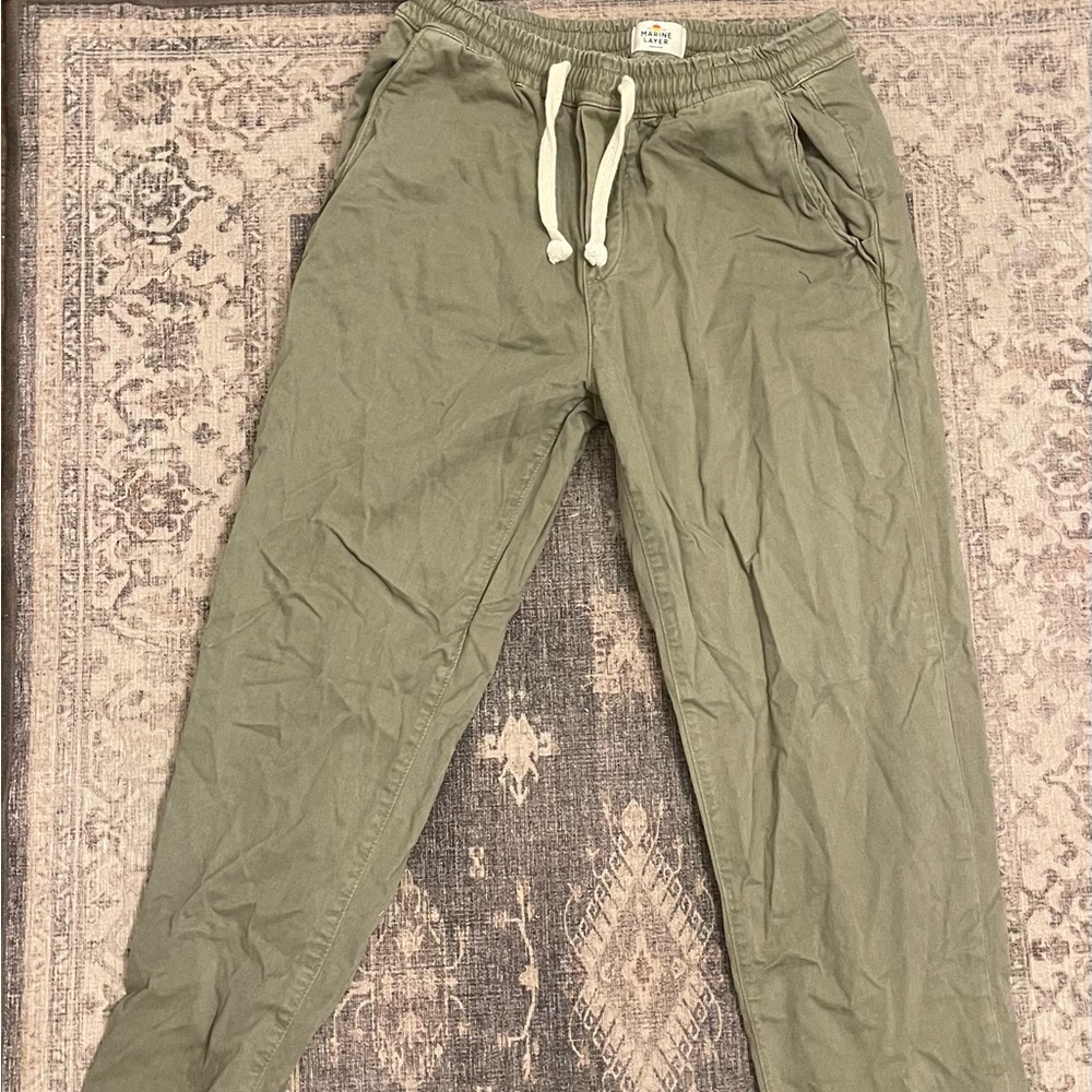 Marine Layer Green Jogger Sweatpants